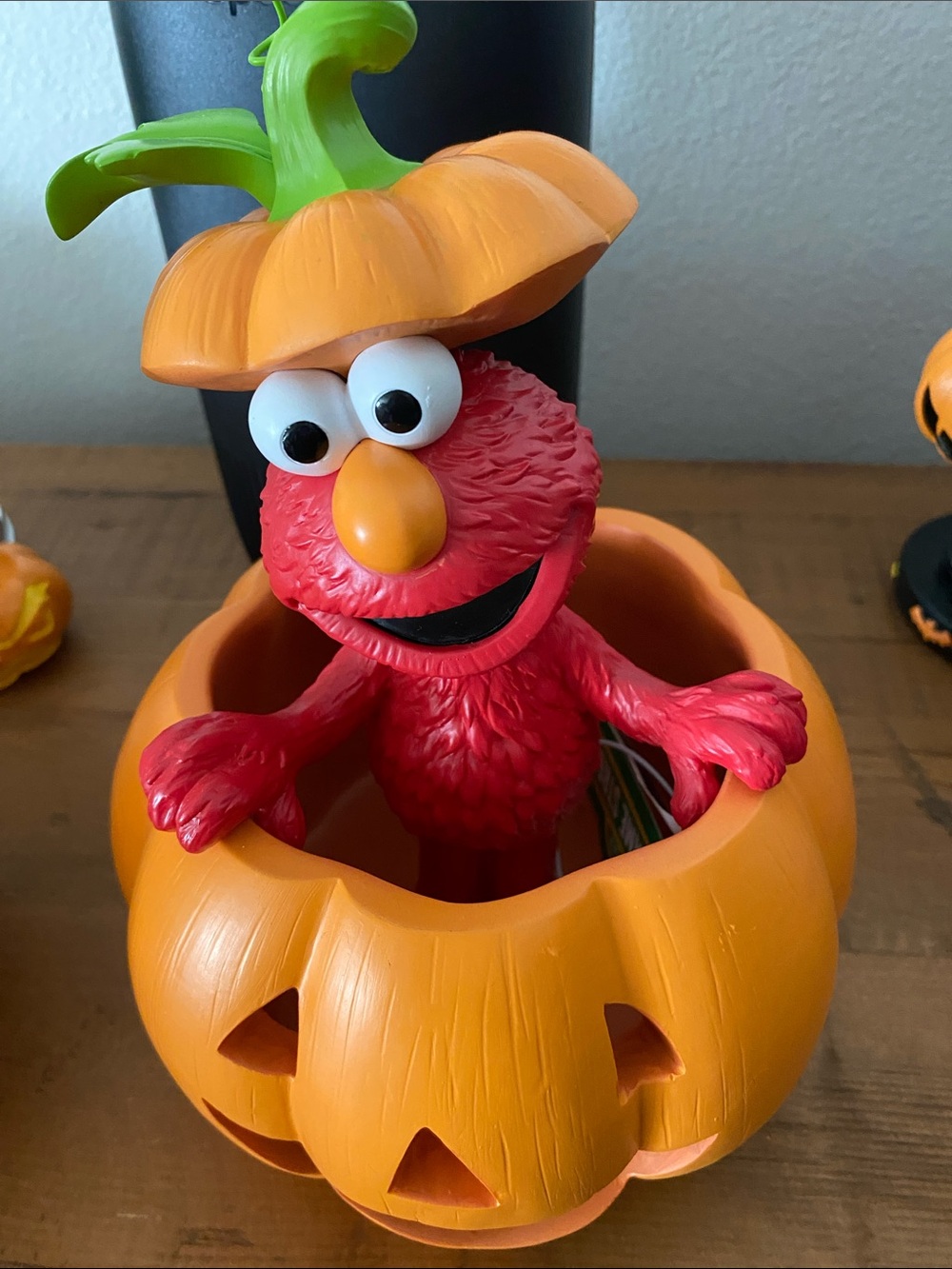 Sesame Street Elmo in Pumpkin Halloween Figurine